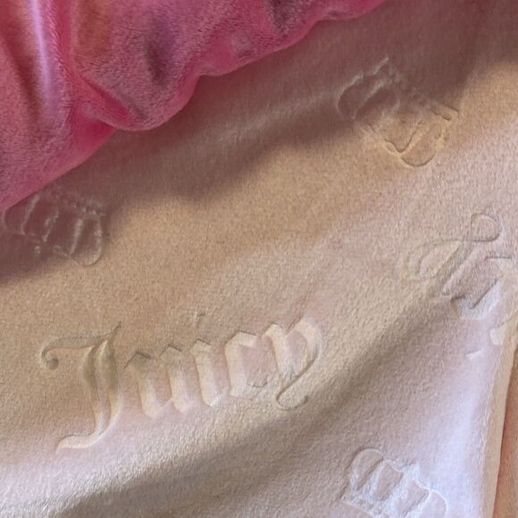 2 Pk Juicy Couture L Pink & Dark Pink Velour Logo Studded Embossed Loung… - Picture 4 of 11